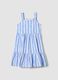 Girls&rsquo; multicolour striped pure cotton dress, regular fit_0