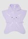 Purple pure-cotton starfish poncho for baby girls_0