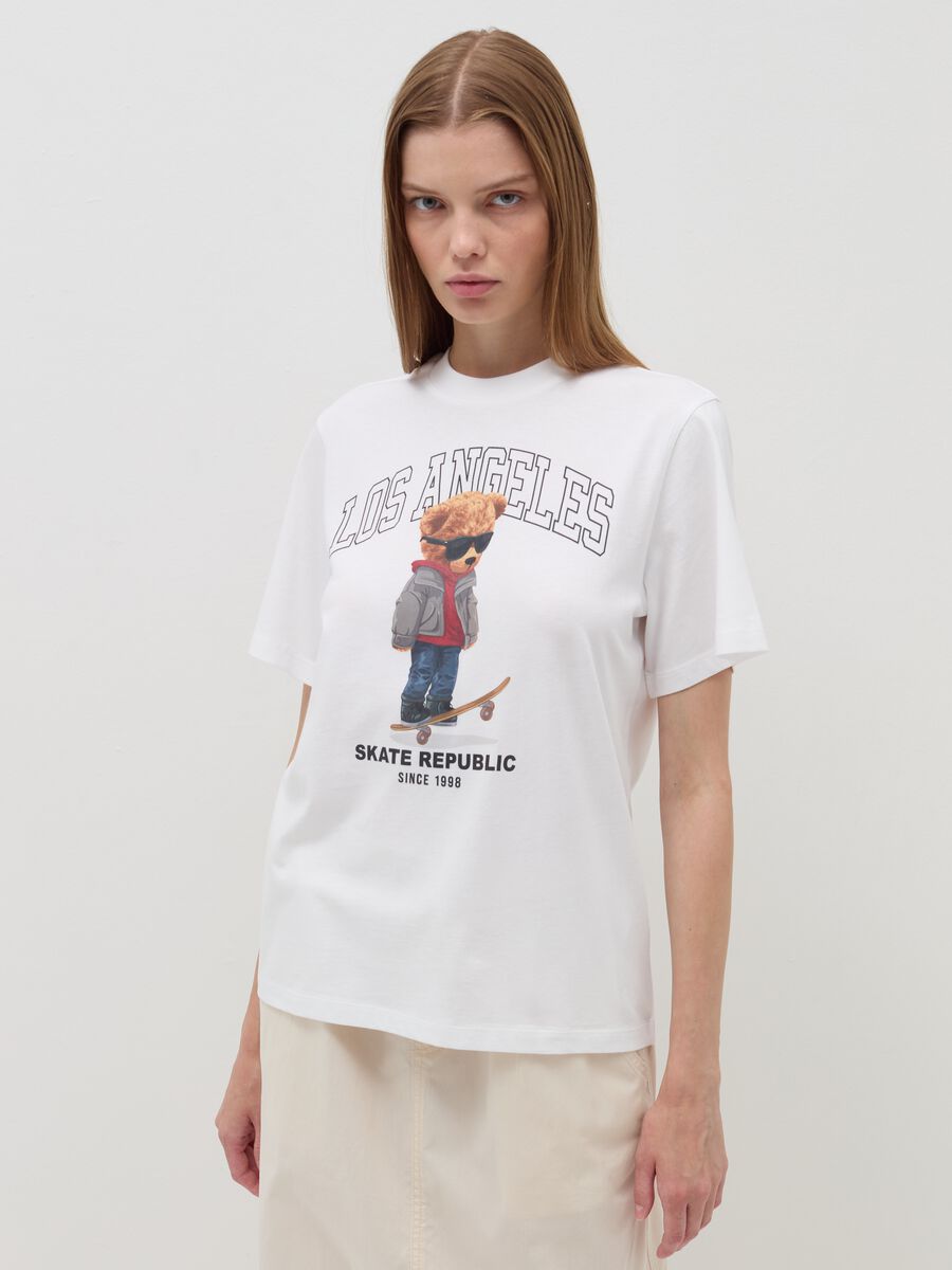 T-shirt relaxed fit in cotone_0