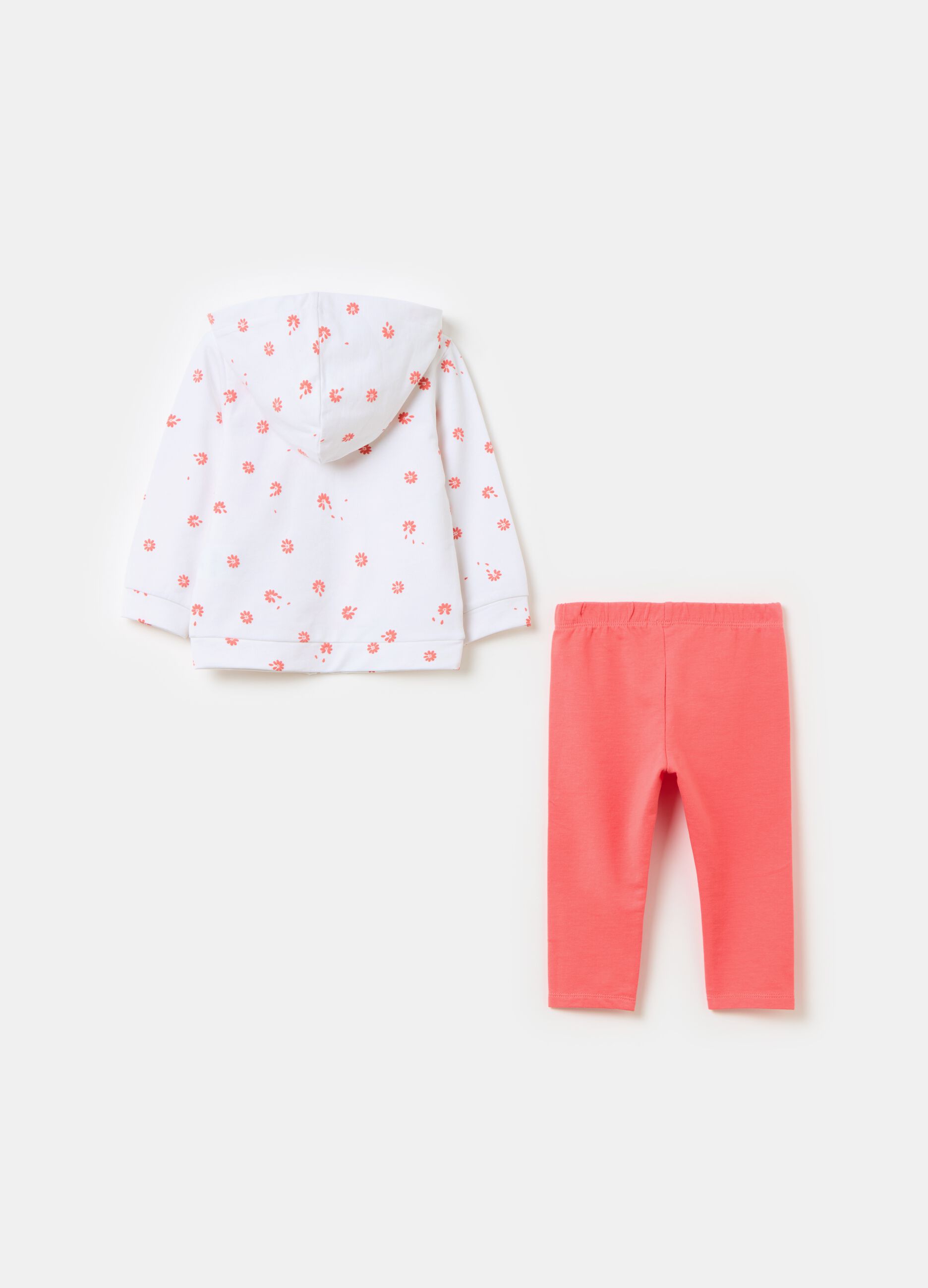 Stretch cotton jogging set with print