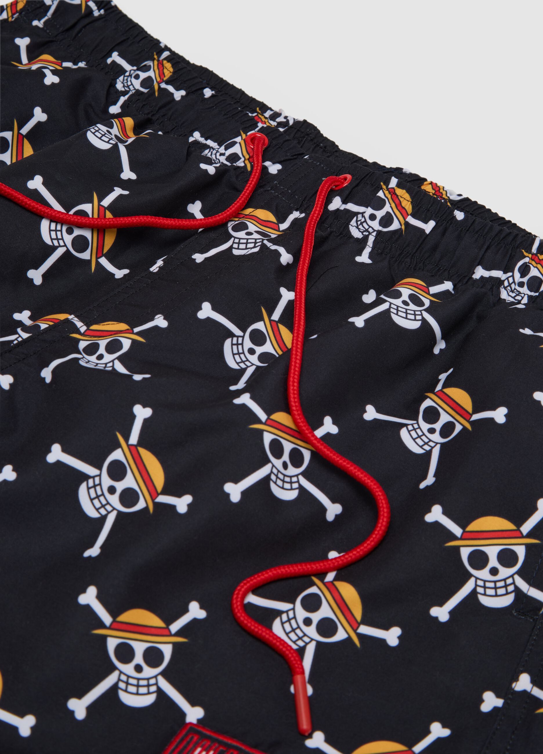 Costume da bagno da uomo in multicolor con teschi