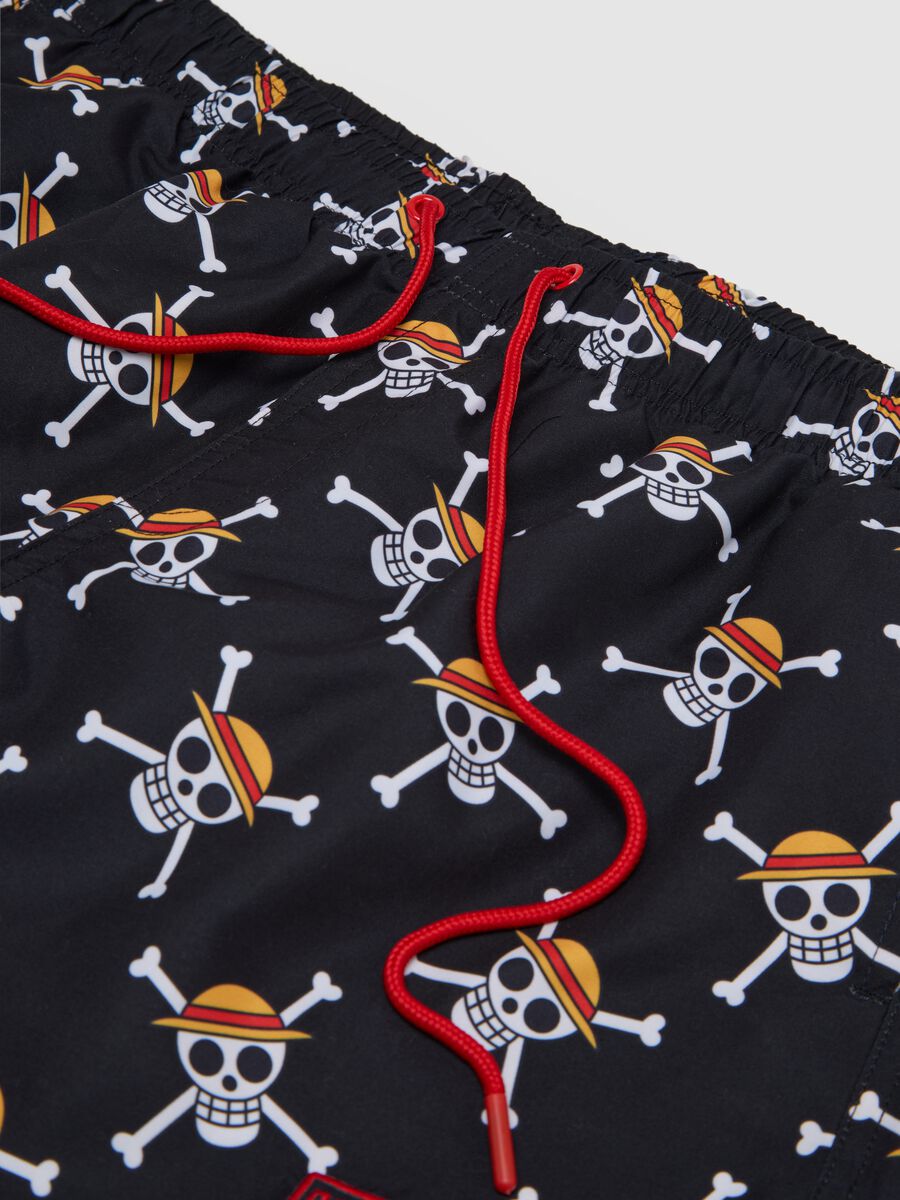 Costume da bagno da uomo in multicolor con teschi_5