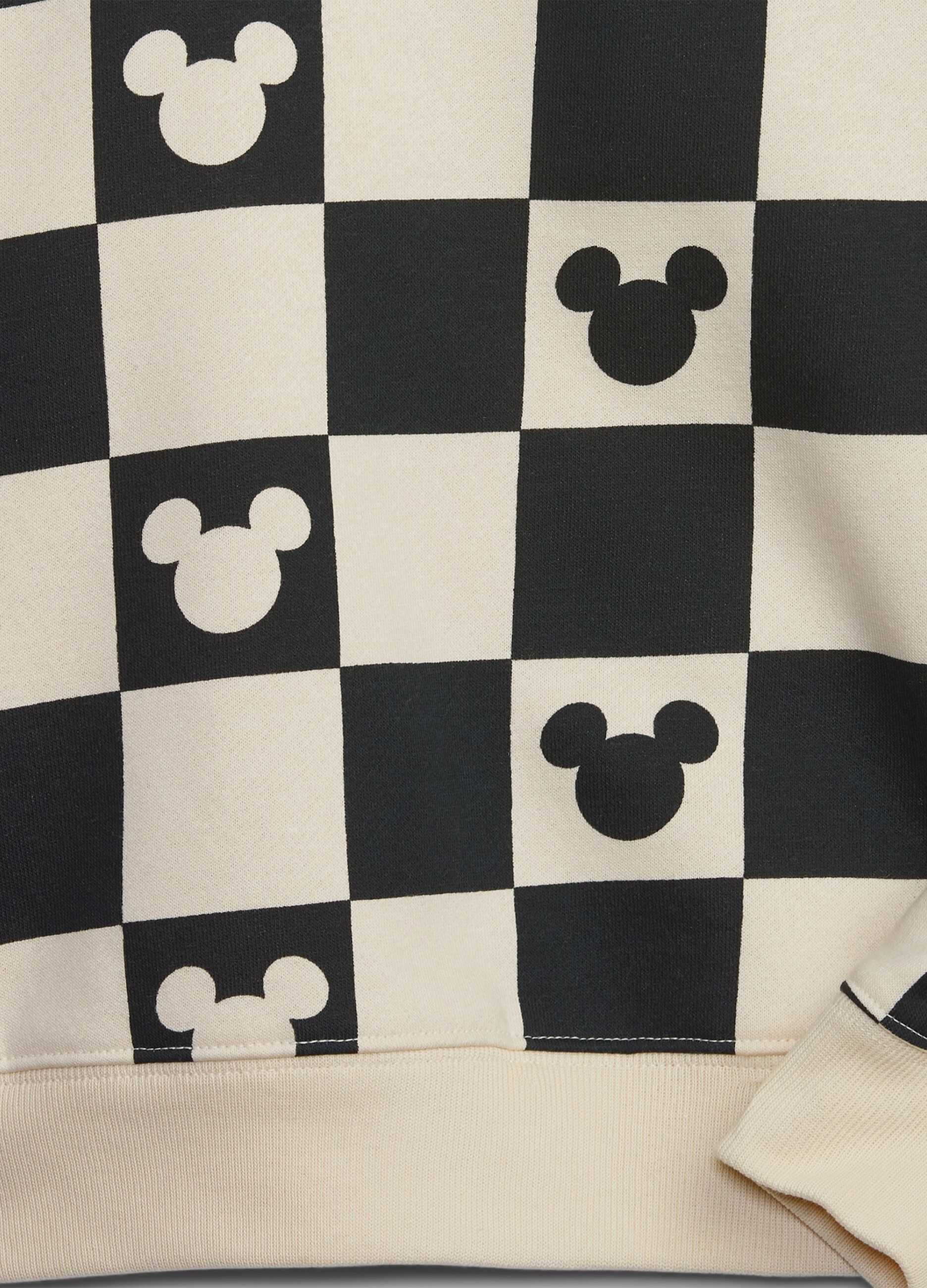 Felpa a scacchi con stampa Disney Topolino 