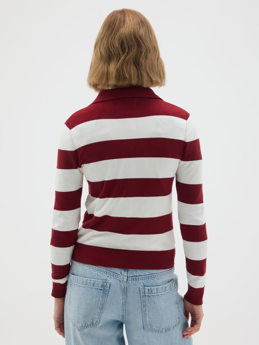 Maglia in misto viscosa multicolor regular fit a righe_3
