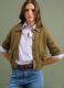 Cardigan verde in puro cotone con bottoni regular fit_0