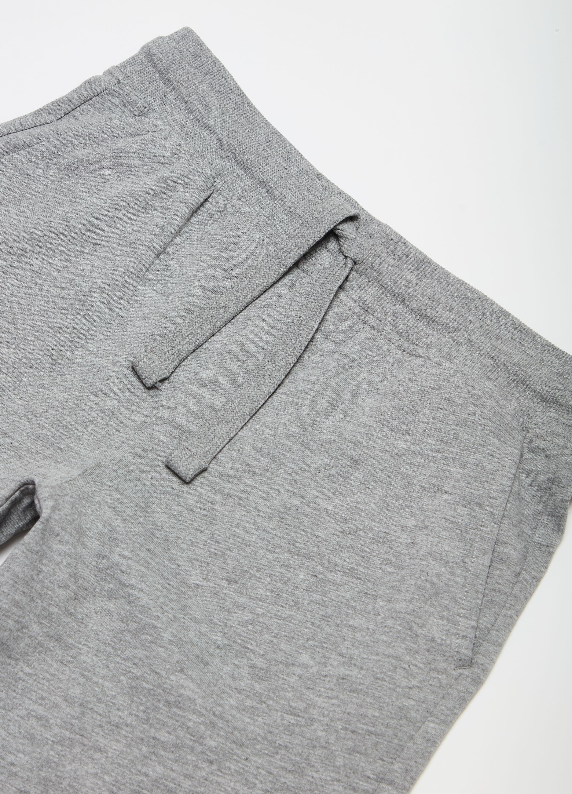 Bermuda shorts in French terry with drawstring
