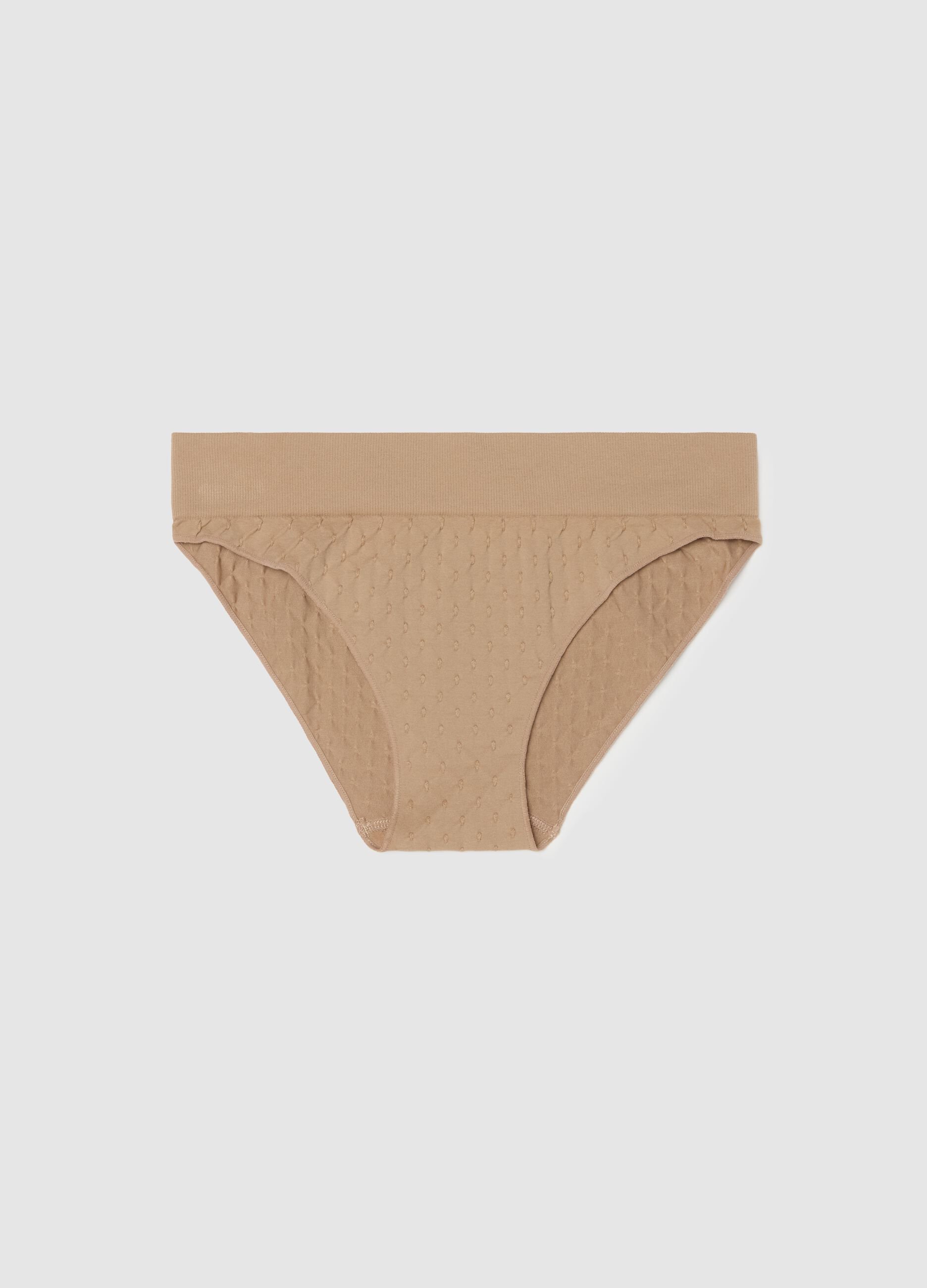 Microfibre briefs with dobby weave
