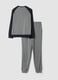 Grey pure organic cotton crew-neck pyjamas_2
