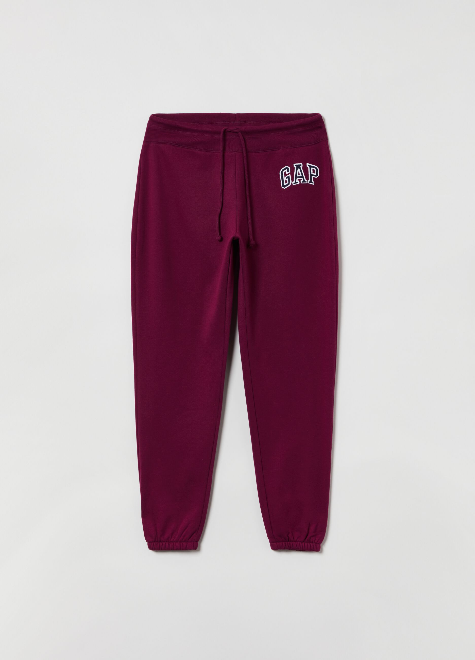 Fleece joggers with logo embroidery