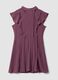Purple relaxed-fit dress with short ruffle sleeves_0