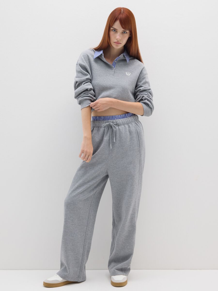 Grey Cotton Blend Sweatshirt Regular Fit_1
