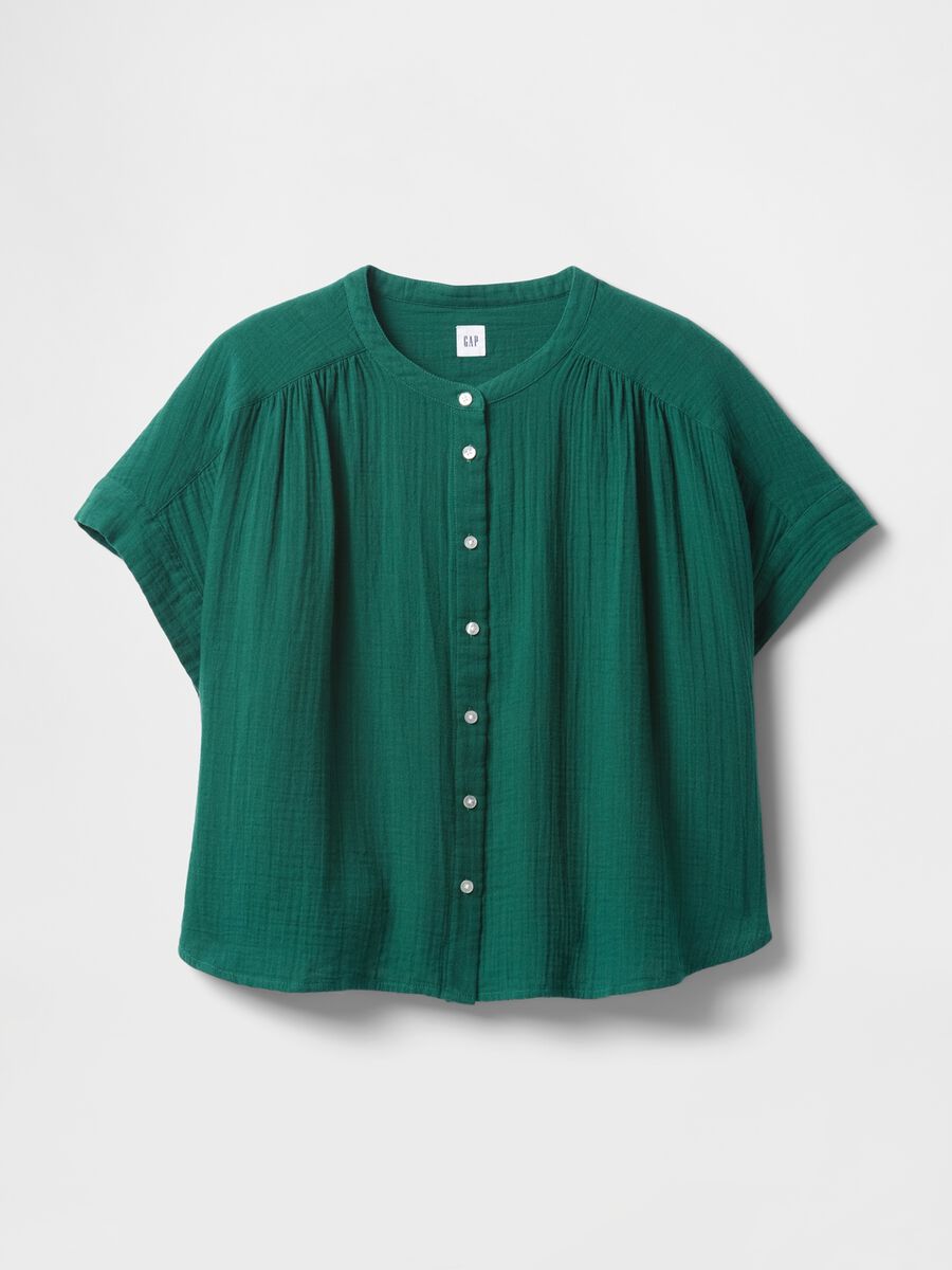 Camicia verde in cotone leggero_3