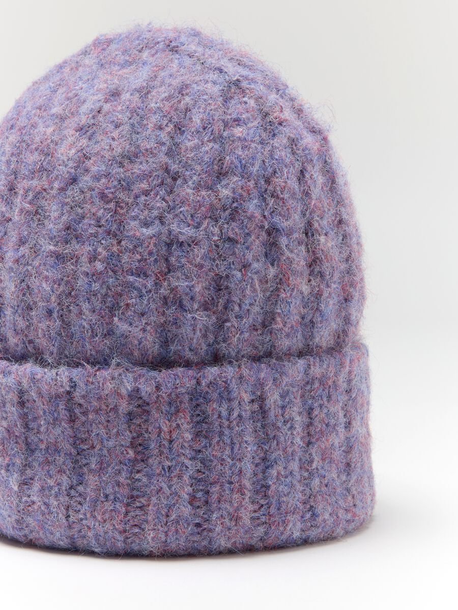 Purple jersey knit hat_2