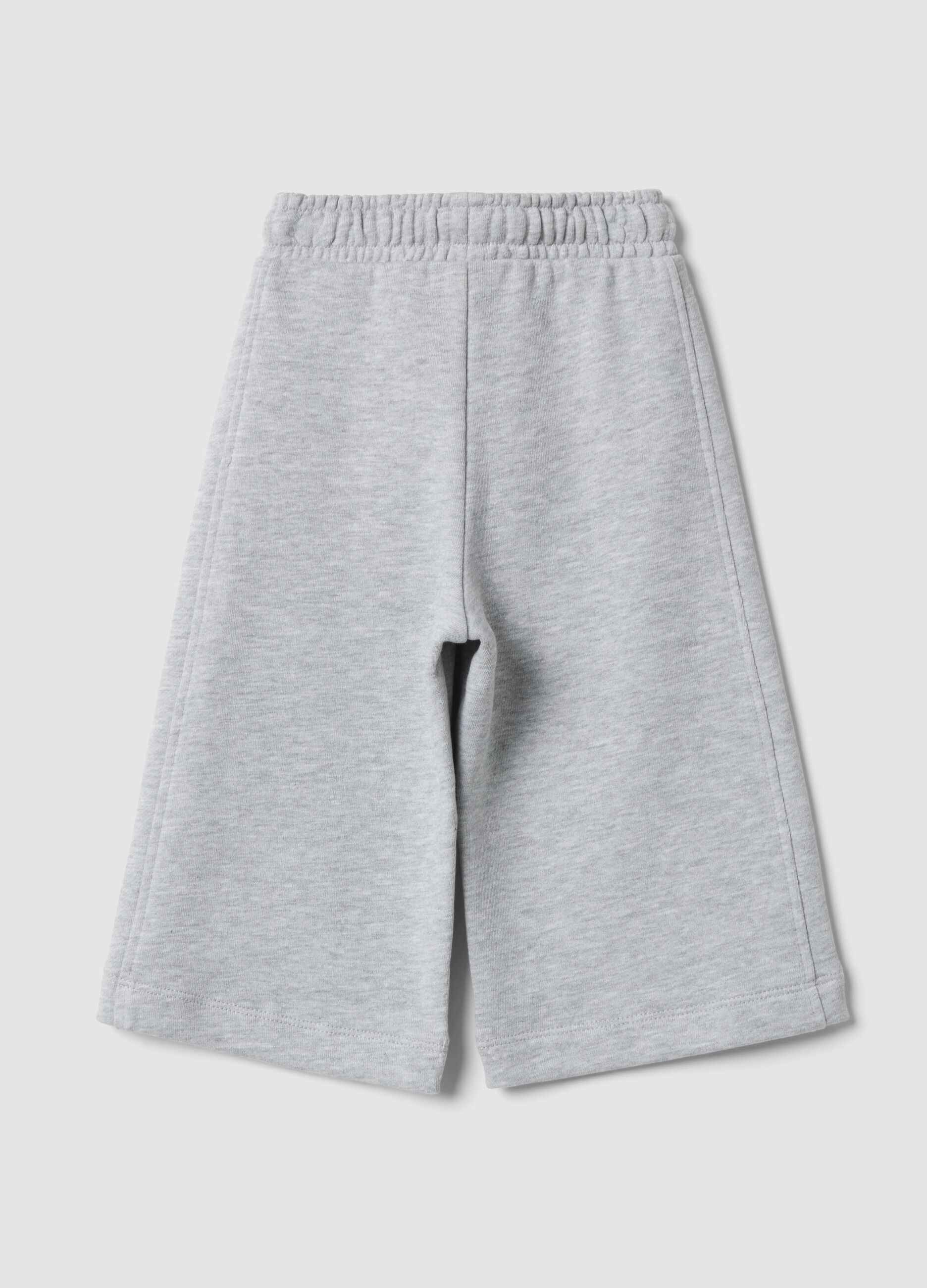 Grey organic cotton culotte trousers