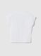 Girls' White Stretch Cotton Slim Fit T-shirt_4