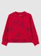 Girls' red pure cotton sweatshirt regular fit_0