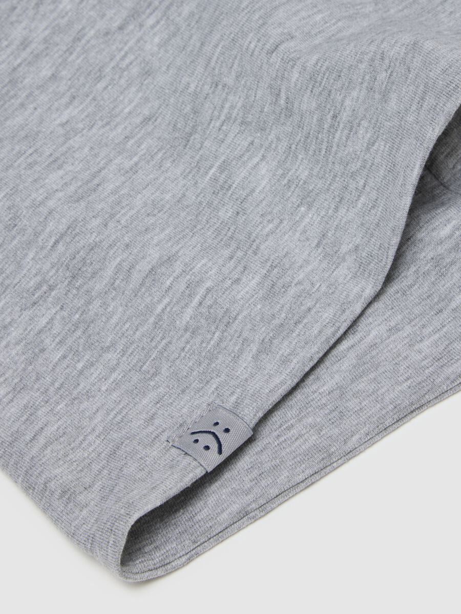 Grey stretch cotton scarf_2