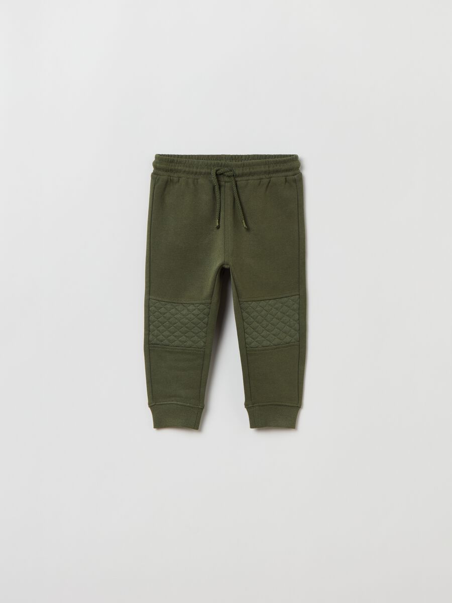 Fleece joggers with drawstring_0