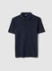 Blue linen and cotton blend polo regular fit_4
