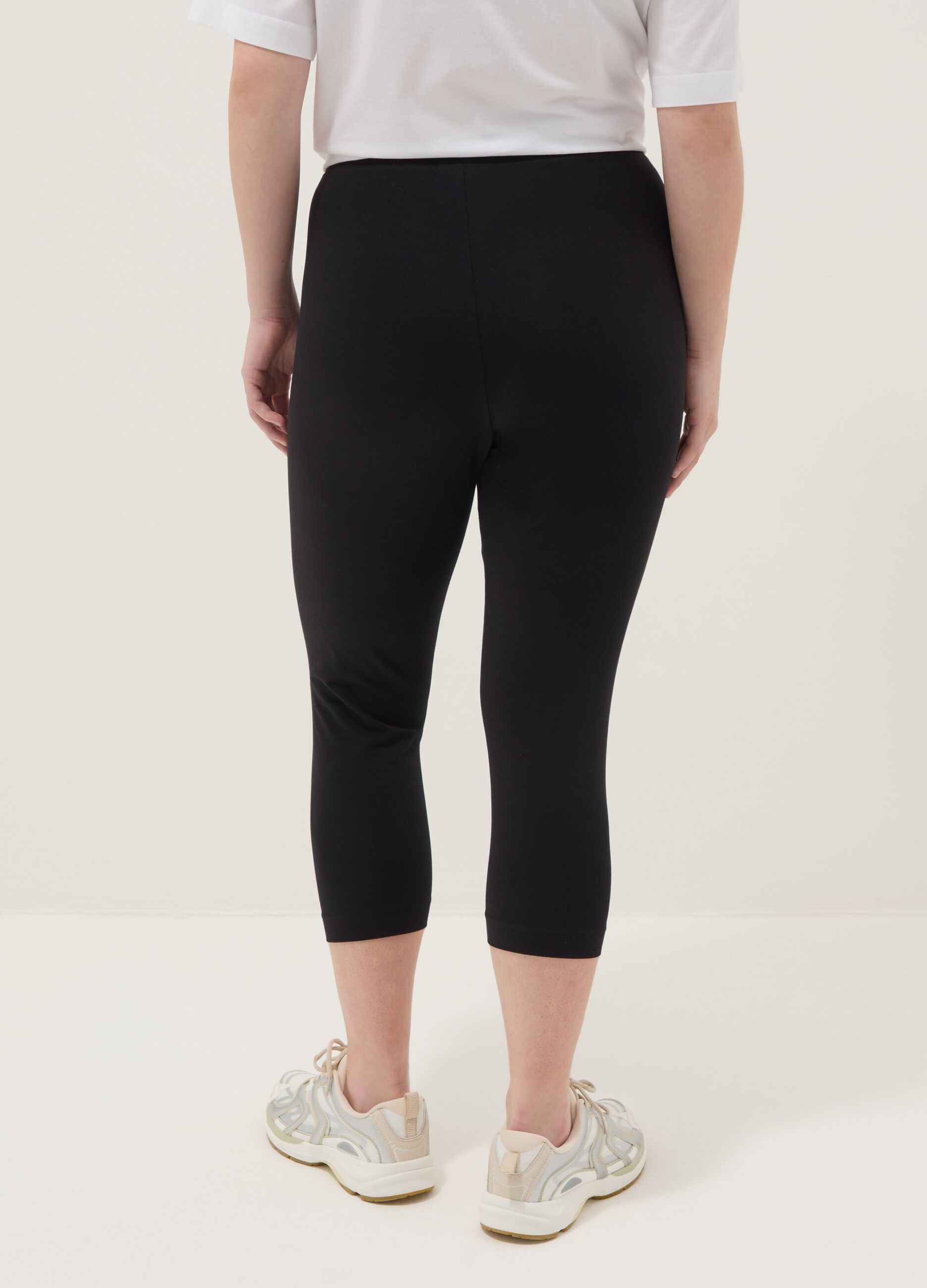 Leggings neri in cotone elasticizzato skinny fit