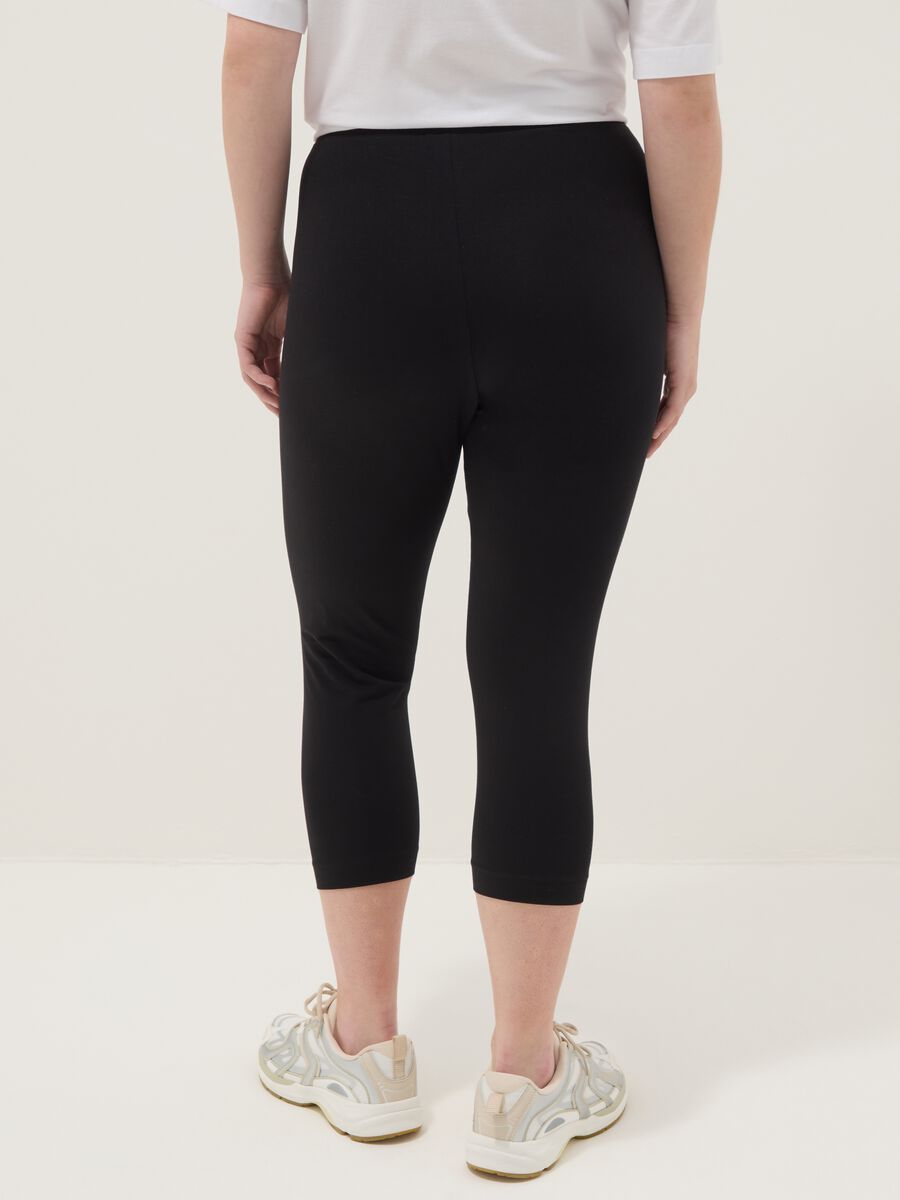Black stretch cotton leggings_2