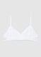 Girls' white stretch cotton triangle bra_1