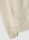 Beige cotton-blend sweatshirt in regular fit with full zip_5