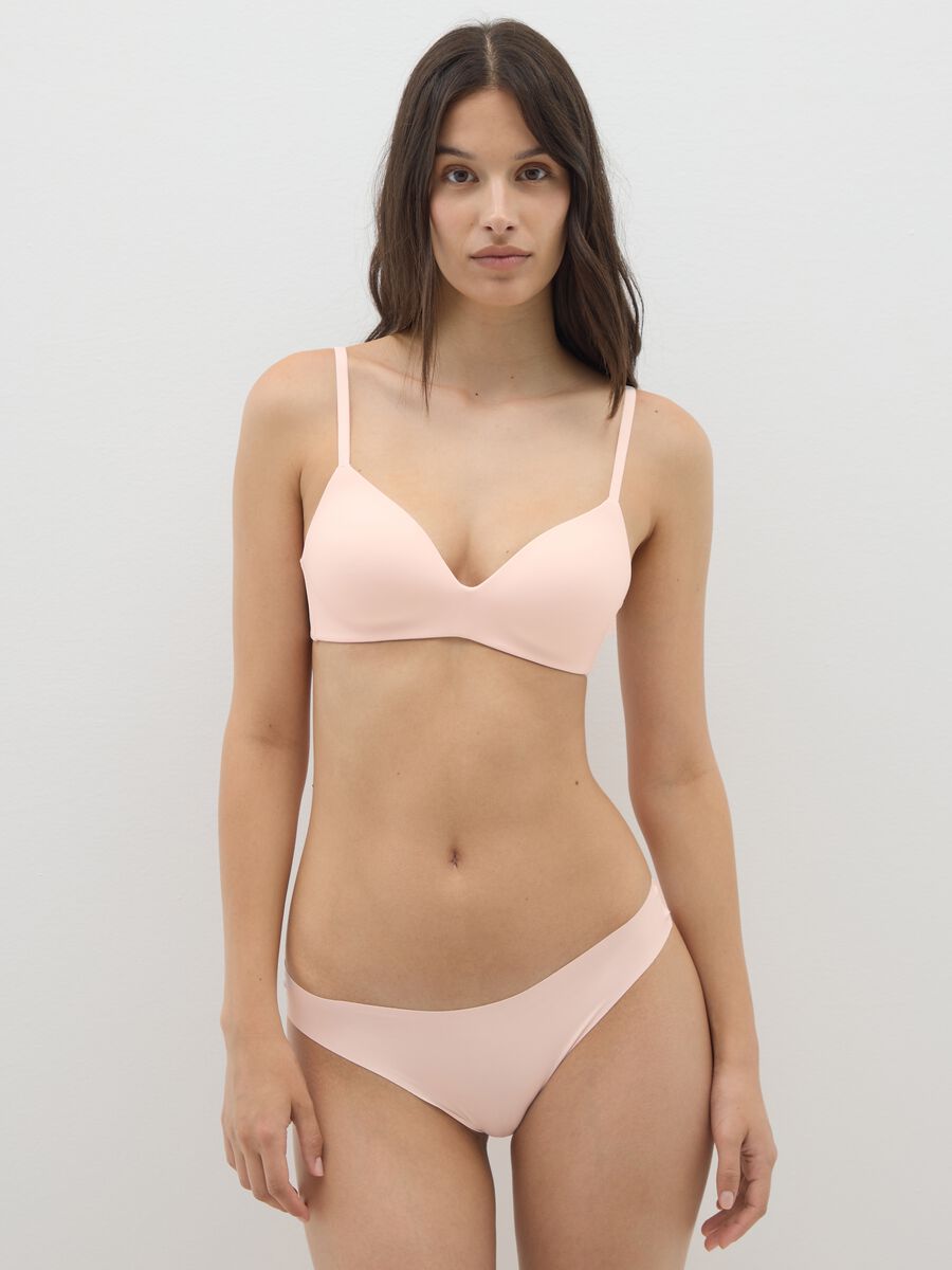 Pink Stretch Blend Bra_1