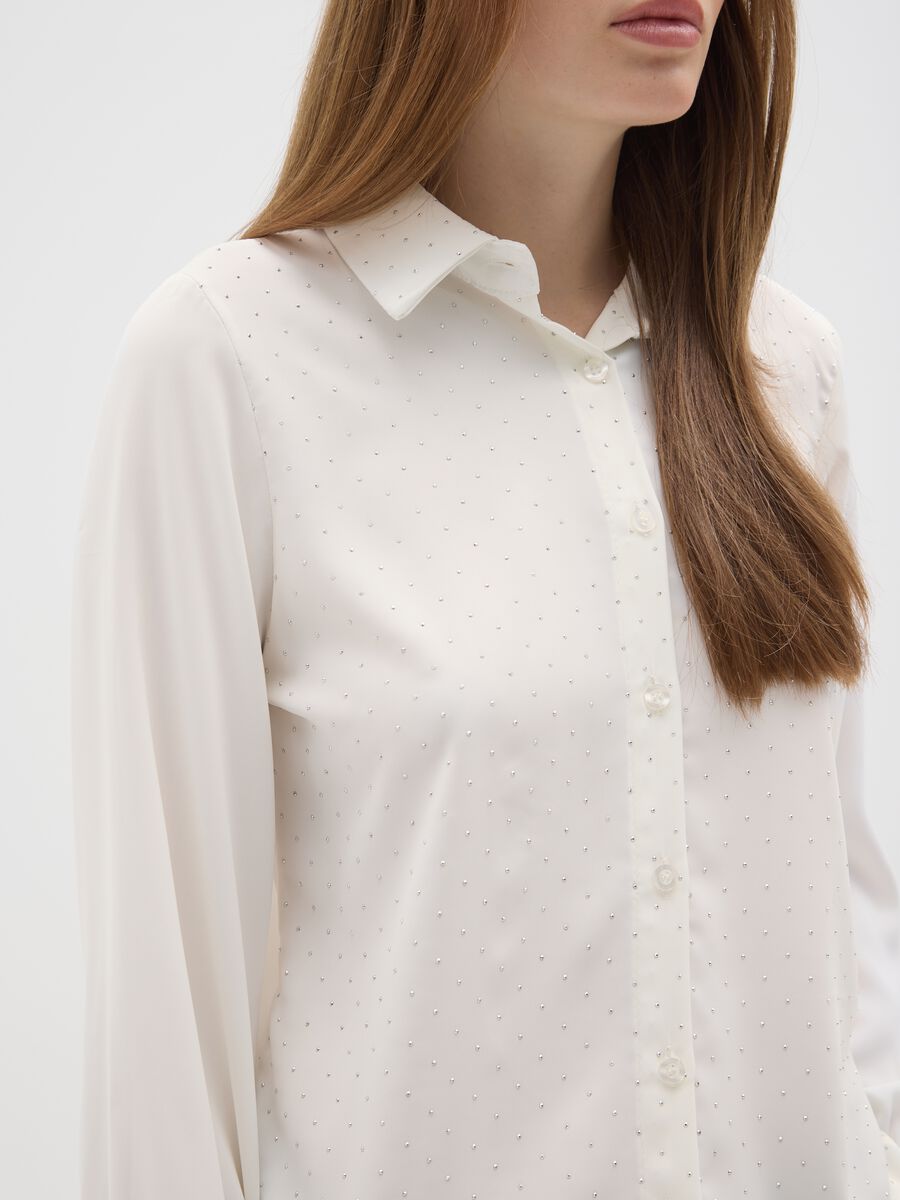 Camicia bianca regular fit con glitter_3