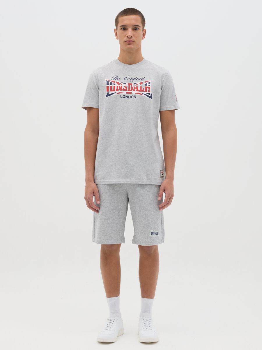 Gray short sleeve Lonsdale T-shirt with print_1