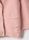 Cardigan in puro cotone rosa regular fit con cappuccio per neonata_3