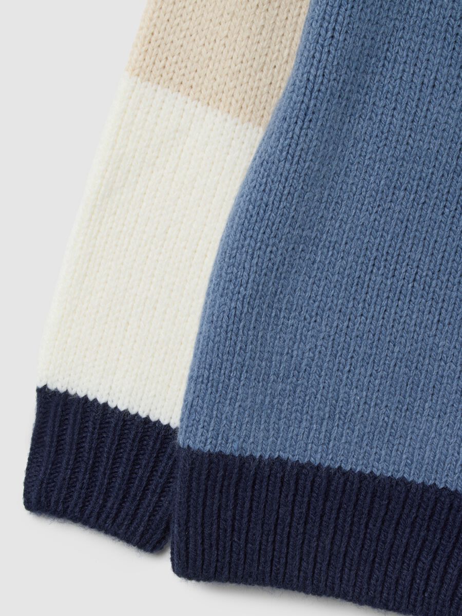 Kids' Multicolour Striped Oversized Pullover_3