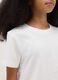 Girls' white pure cotton boxy fit T-shirt_2