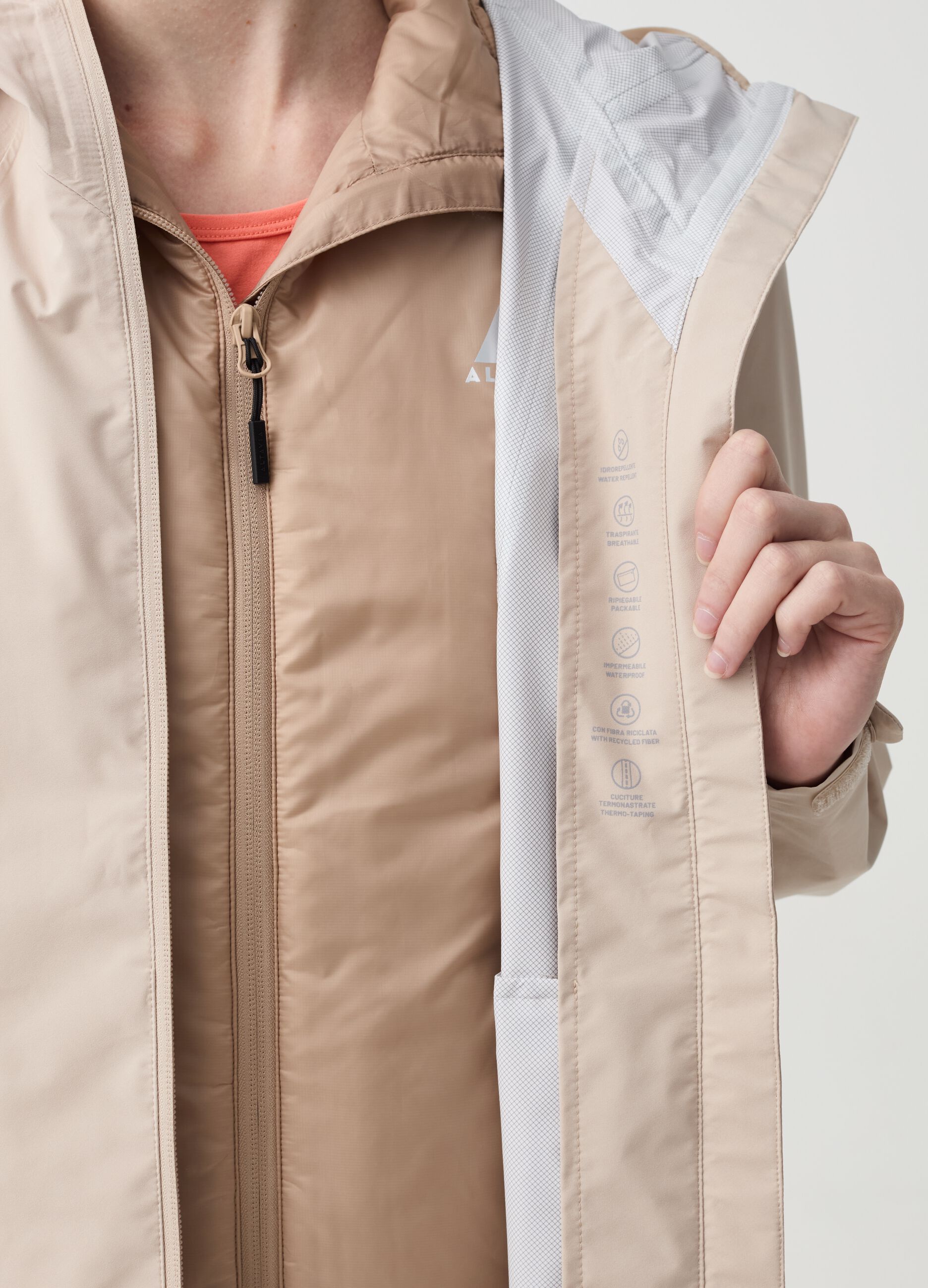 Altavia waterproof jacket with hood