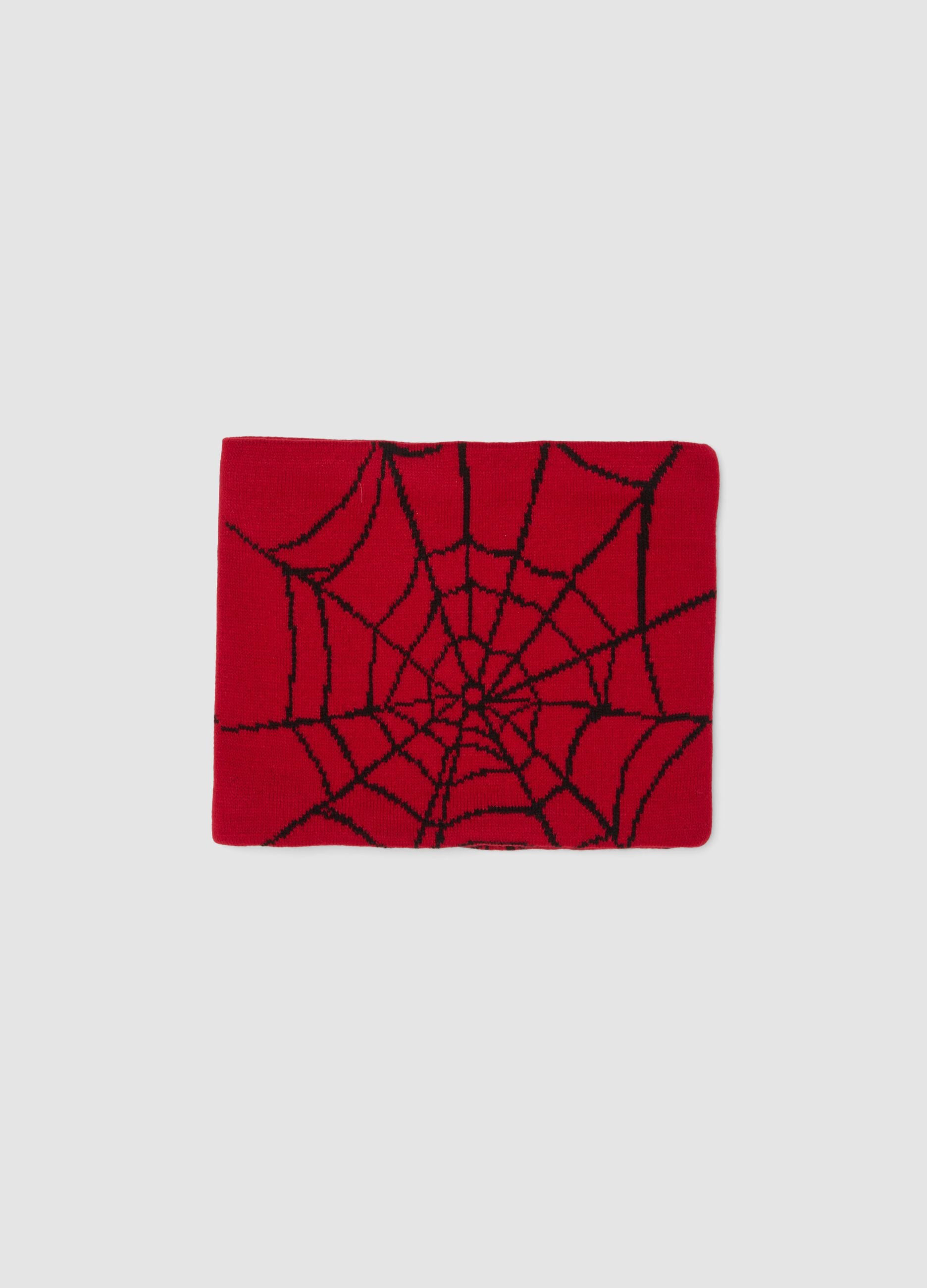 Red MARVEL Spider-Man Print Scarf