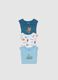 Sleeveless multicolour pure cotton baby bodysuit tripack_3