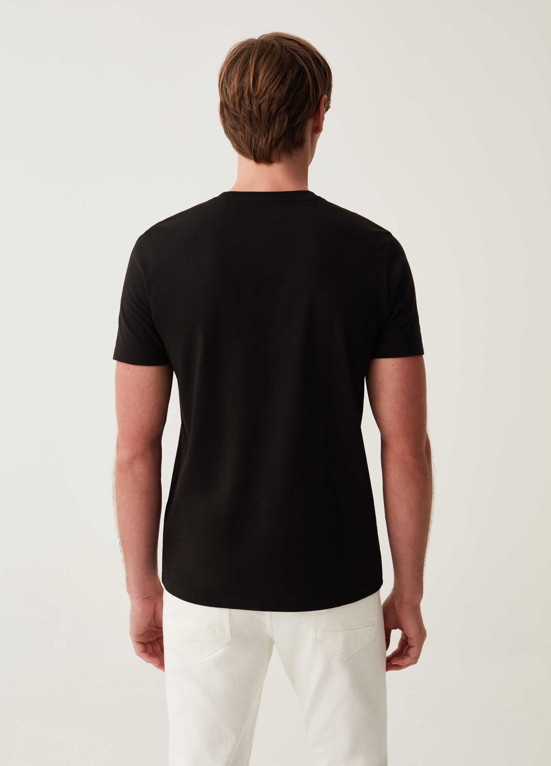 T-shirt in cotone con stampa lettering_2