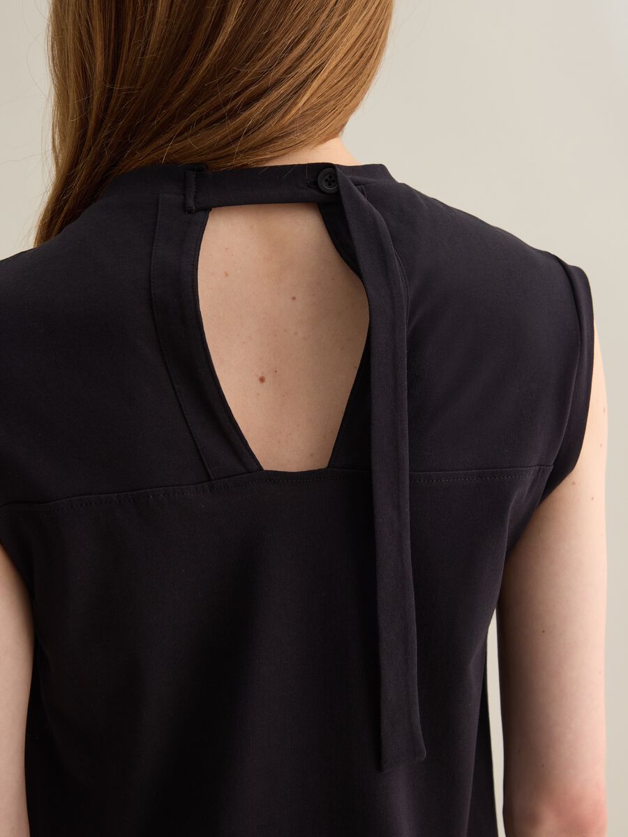 Black Cotton Long Dress_2