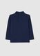 Blue turtleneck cotton jumper for boys with regular fit_1