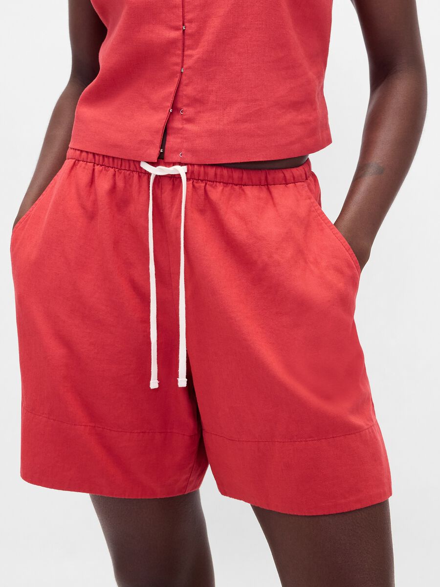 Linen and viscose blend shorts_4