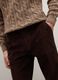 Regular Fit Brown Stretch Cotton Trousers_3