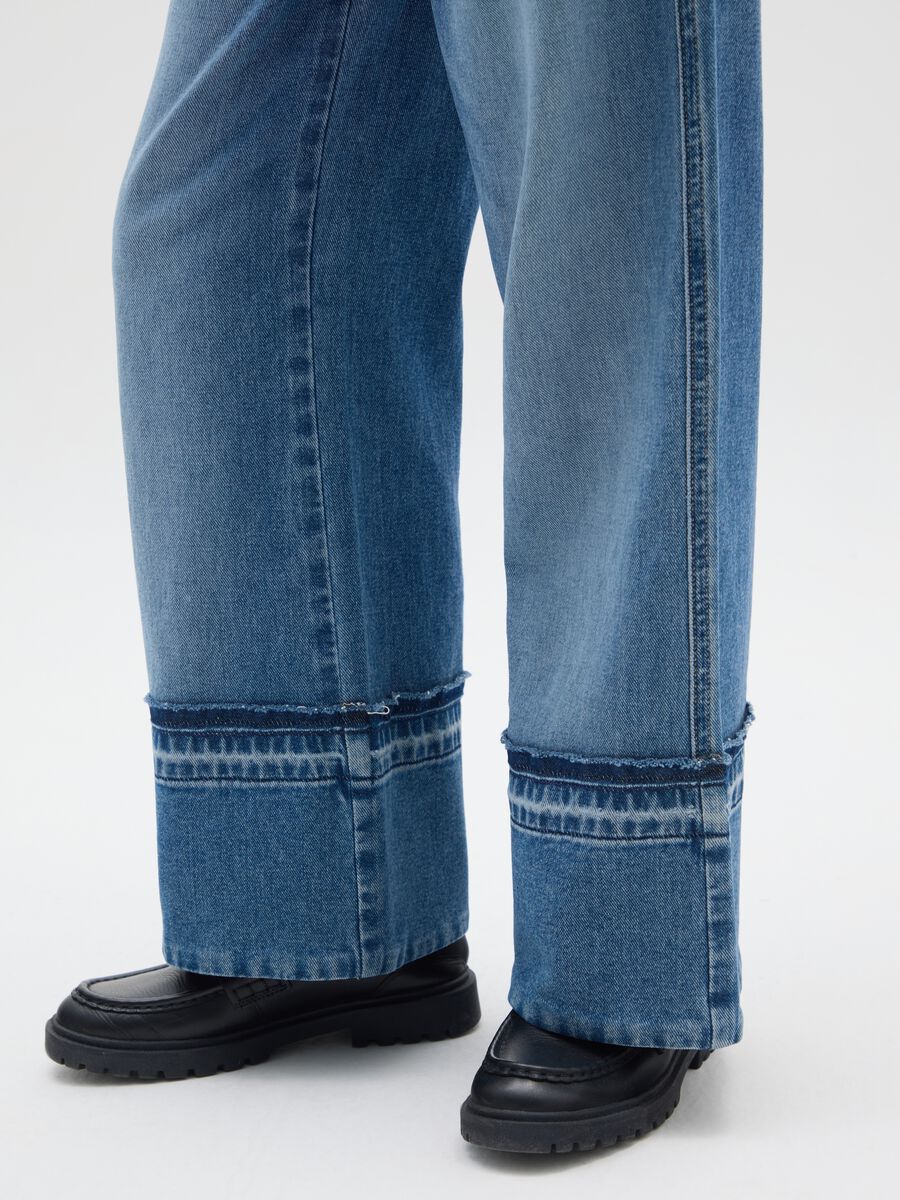 Girls' Pure Cotton Denim Wide Leg Jeans_3