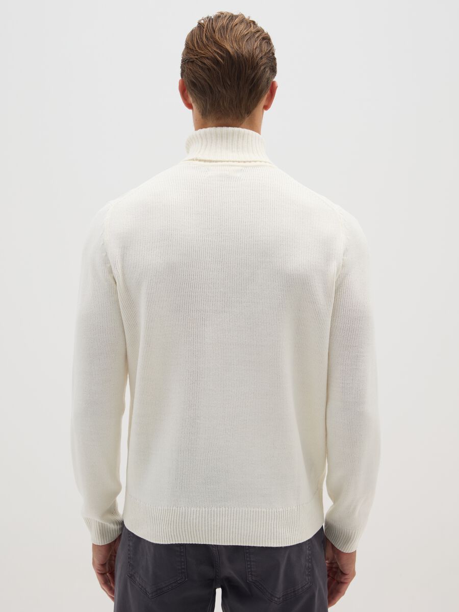 White Acrylic Turtleneck Jumper_2