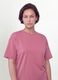 Pink crew-neck T-shirt in stretch cotton-modal blend, regular fit_0