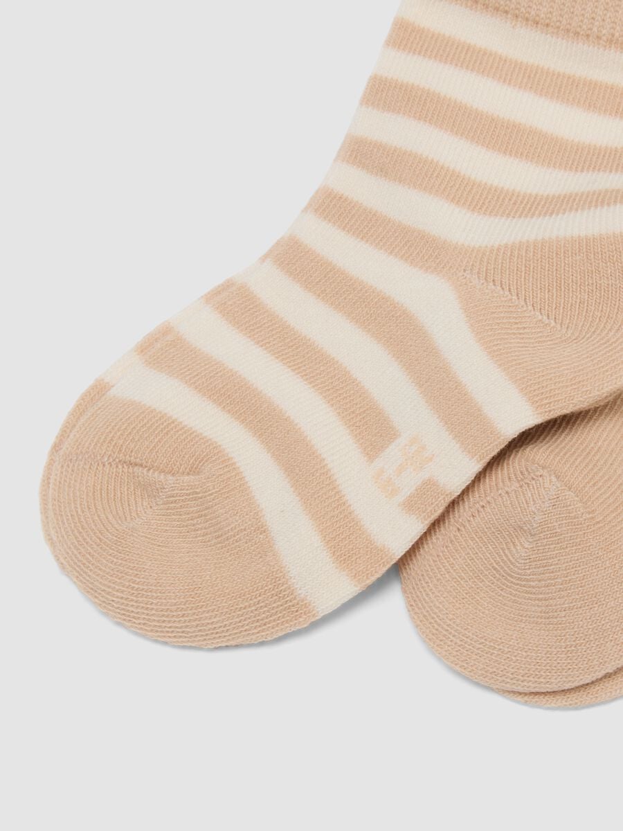 Tripack di calze beige in cotone organico elasticizzato_2