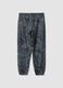 Grey cotton-blend jogger trousers with comfort fit_1