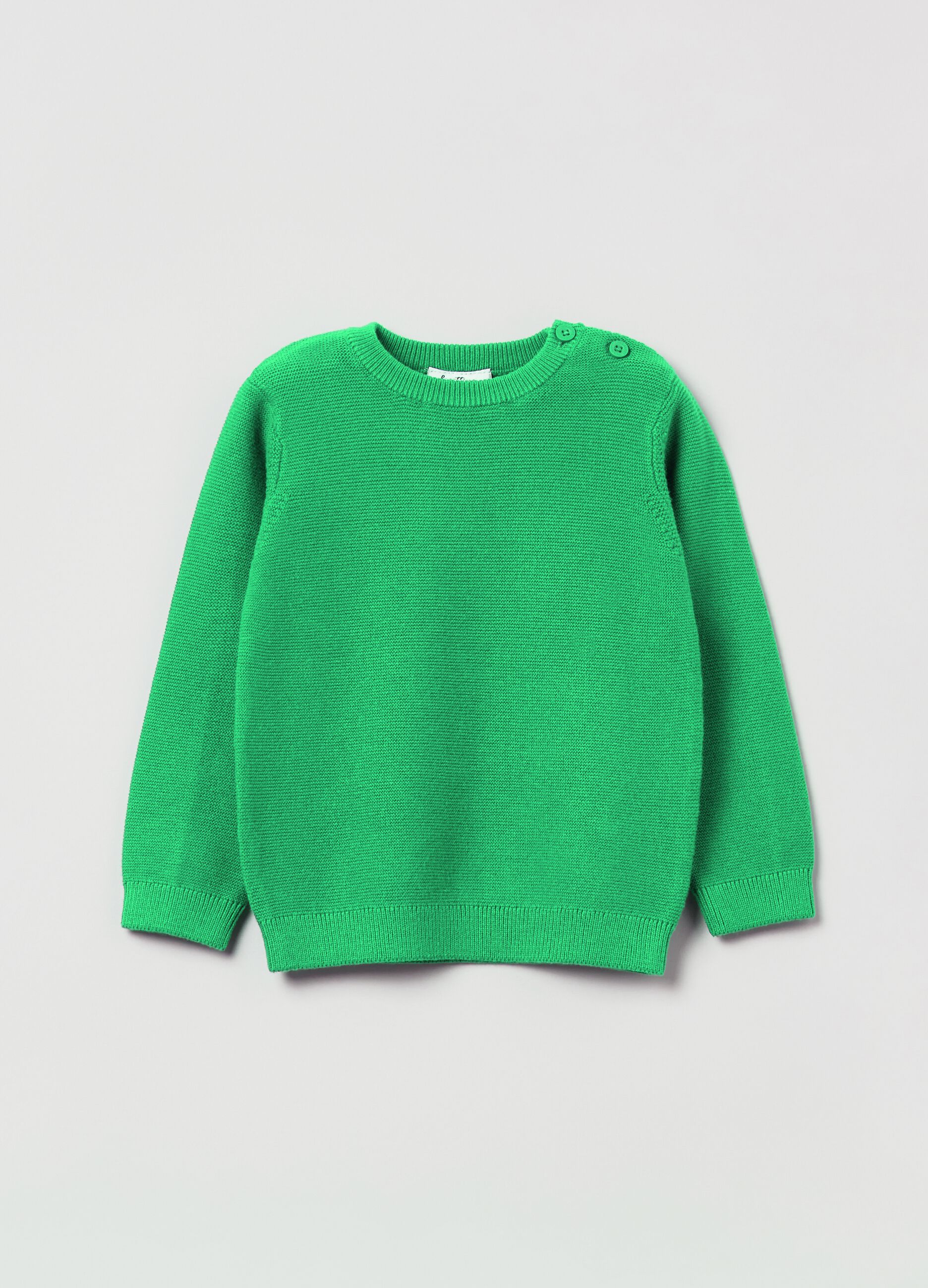 Pullover in cotone tinta unita_0