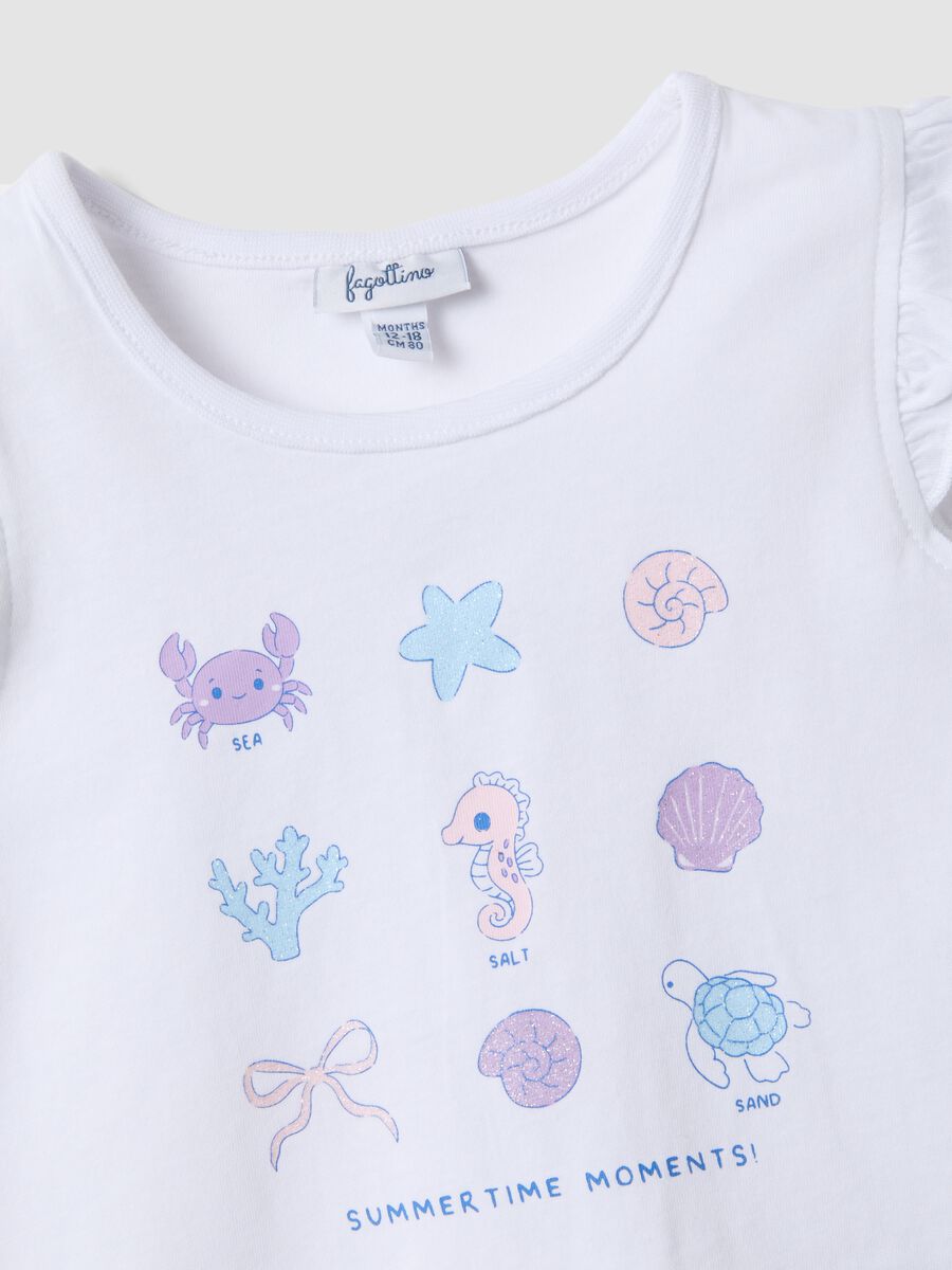 Two-pack of sky-blue pure cotton tank tops with frills_3