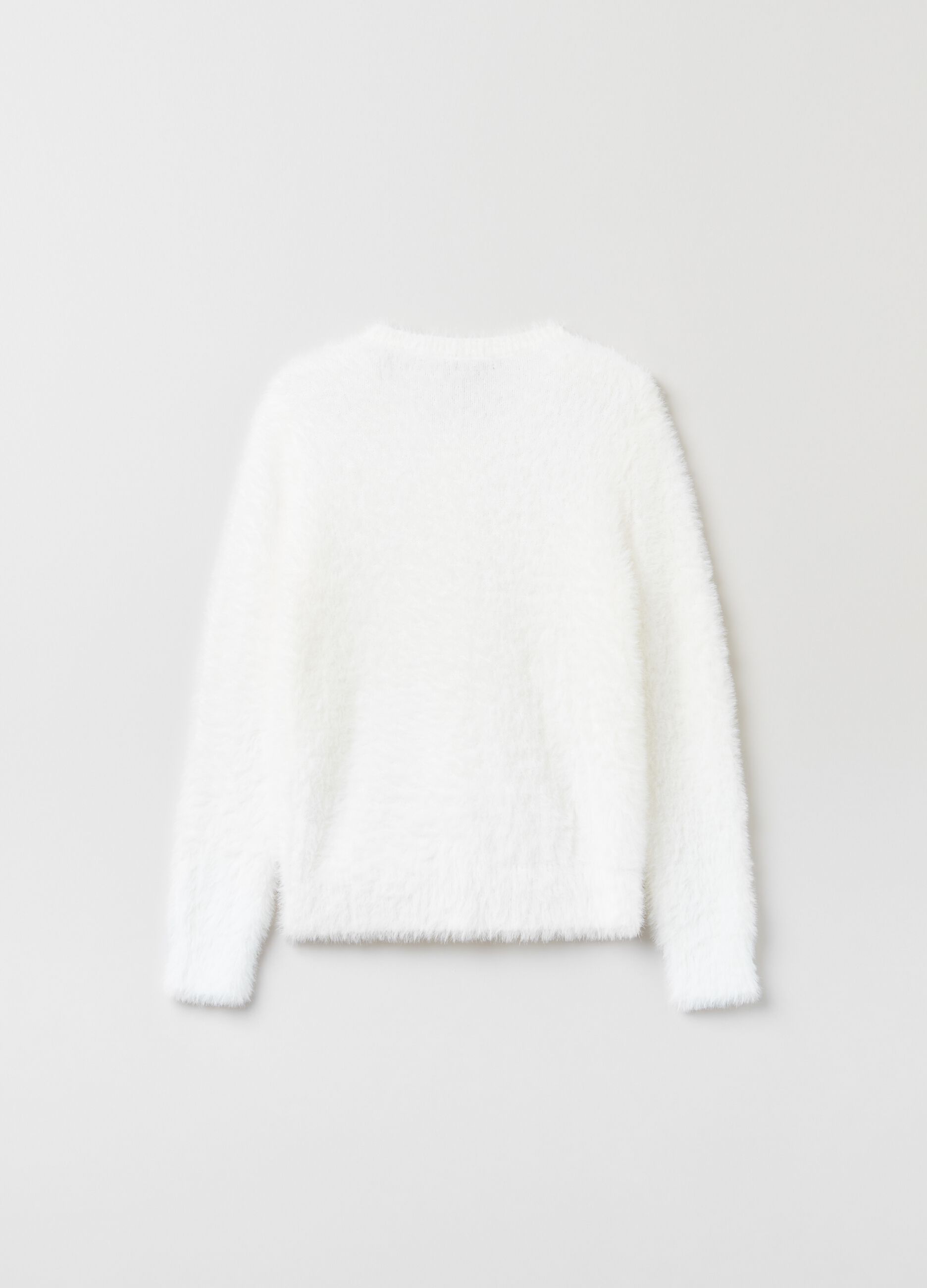 Cardigan in filato peloso_1