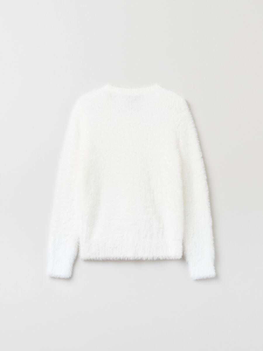Cardigan in filato peloso_1